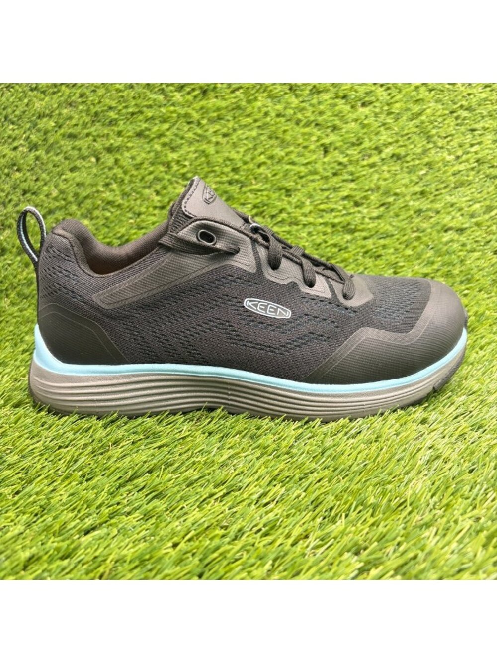Keen Utility Sparta II Women Size 9D Black Gray Aluminum Toe Safety Work Shoes